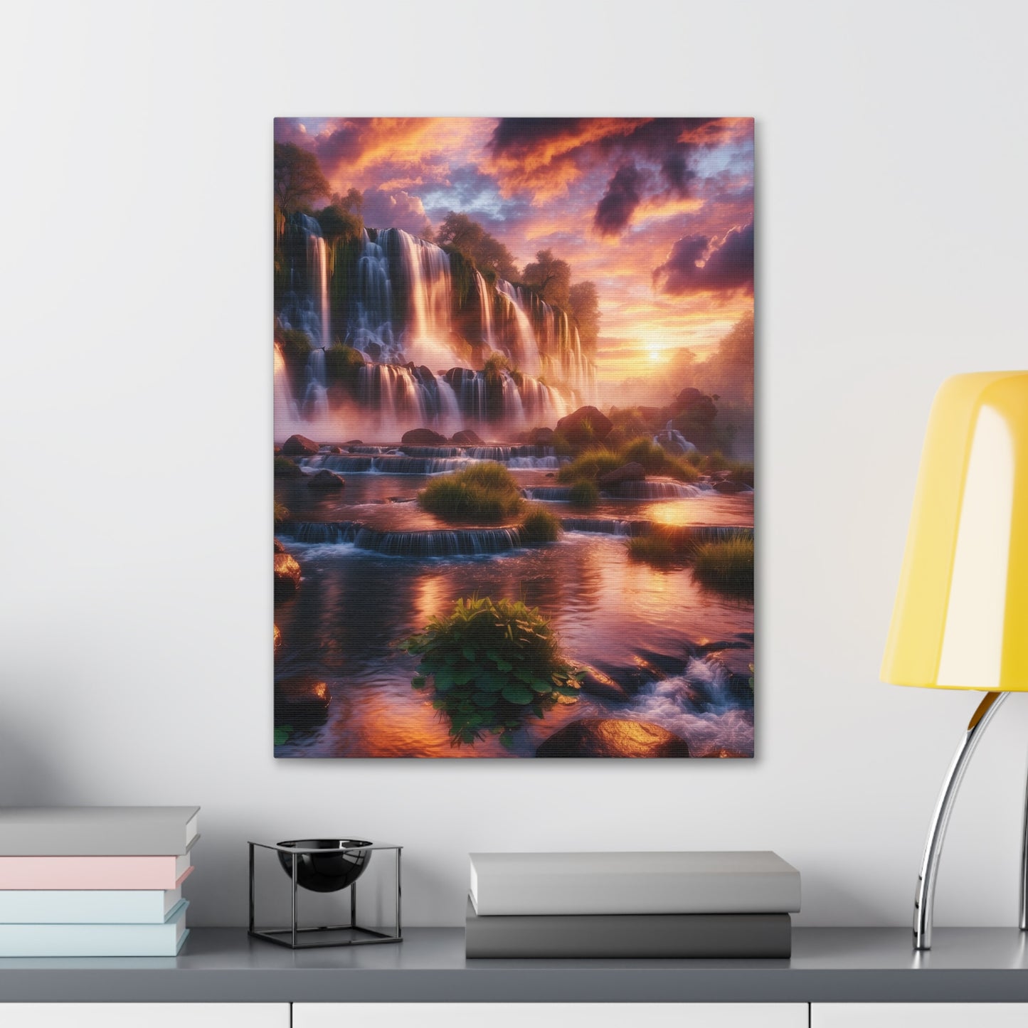 Majestic Waterfalls Art Canvas Ed. 16