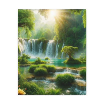 Majestic Waterfalls Art Canvas Ed. 4