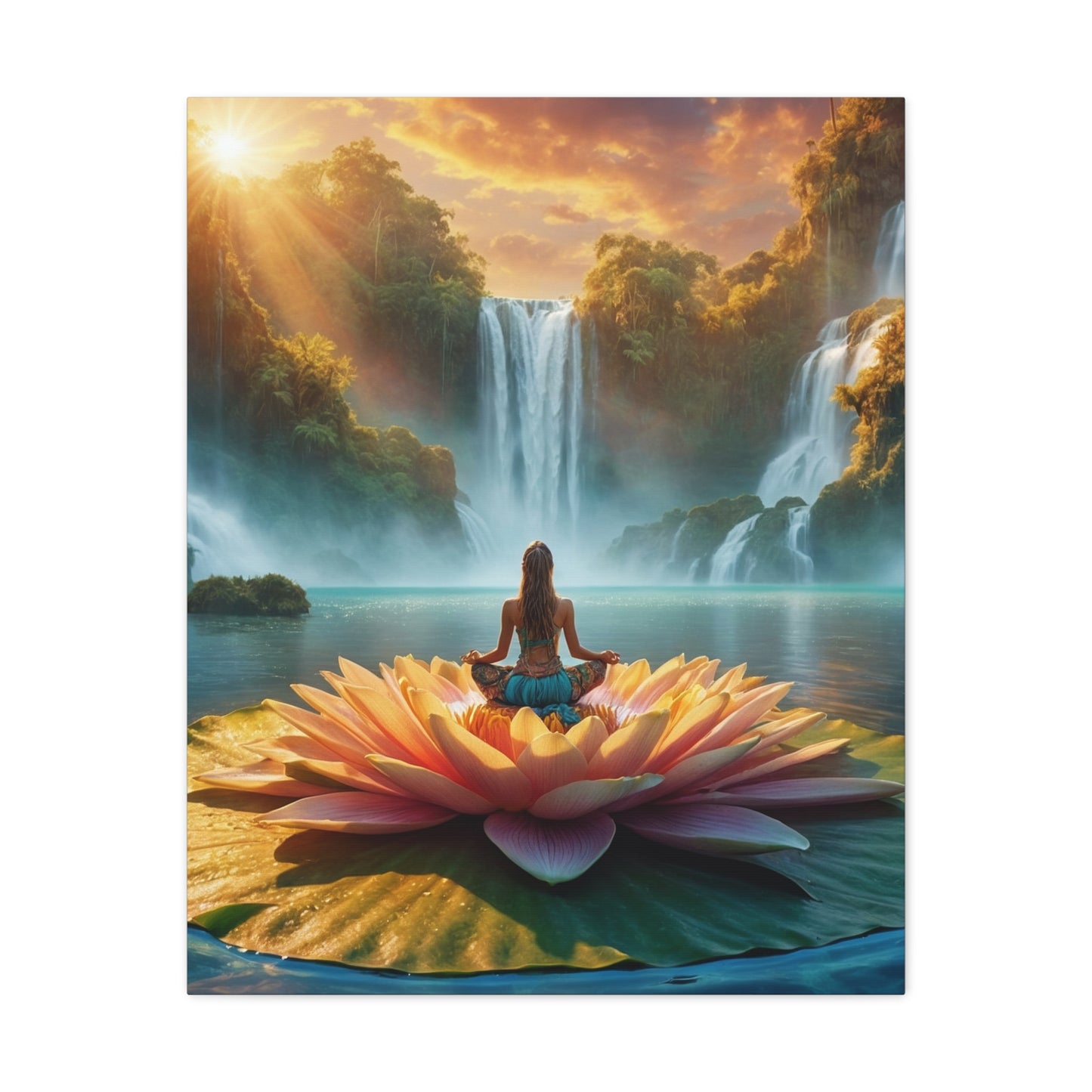 Blissful Lotus Art Canvas Ed. 10