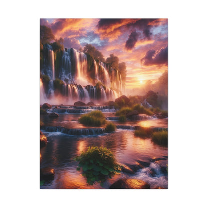 Majestic Waterfalls Art Canvas Ed. 16