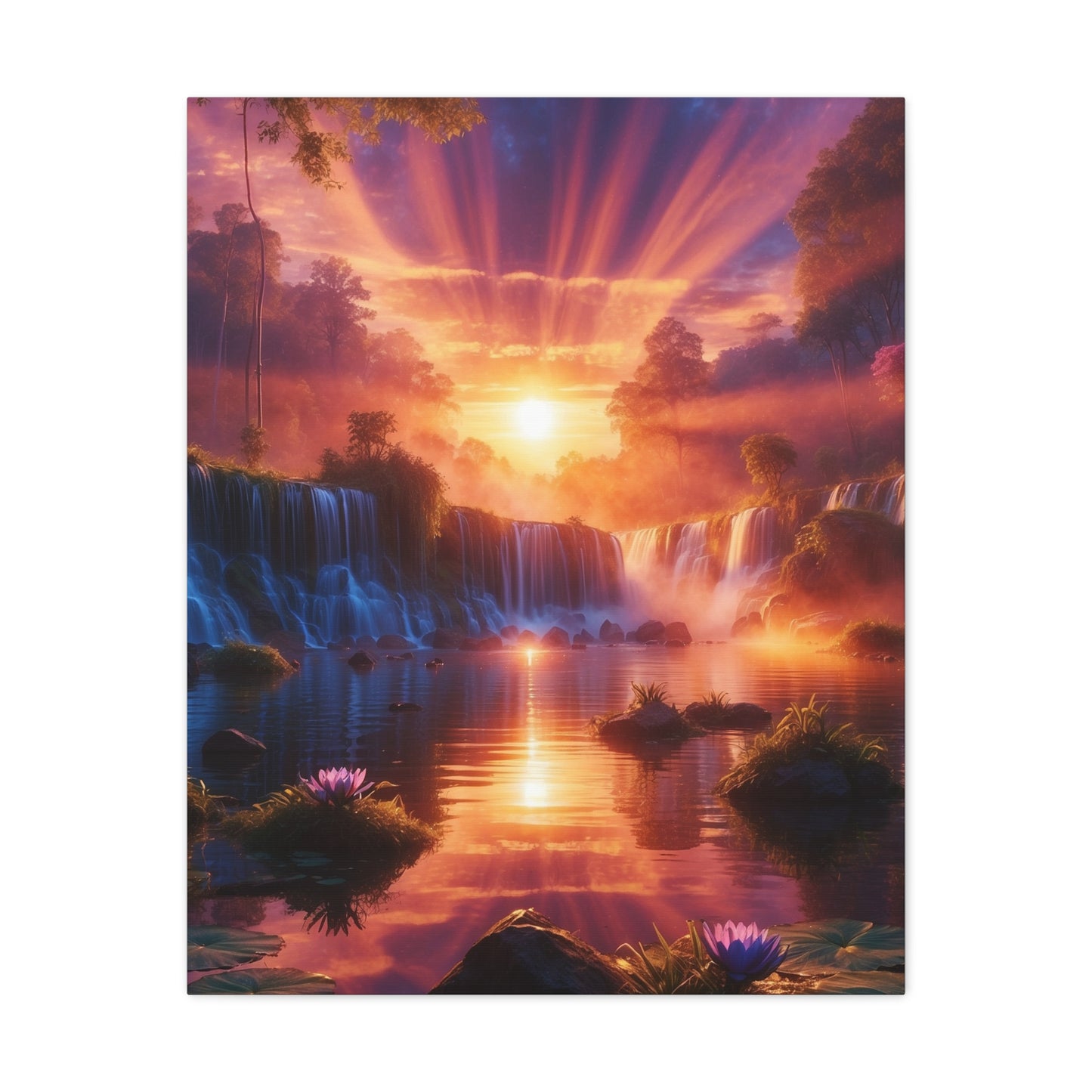 Majestic Waterfalls Art Canvas Ed. 23