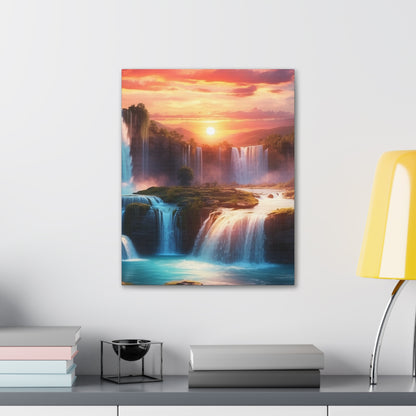 Majestic Waterfalls Art Canvas Ed. 26