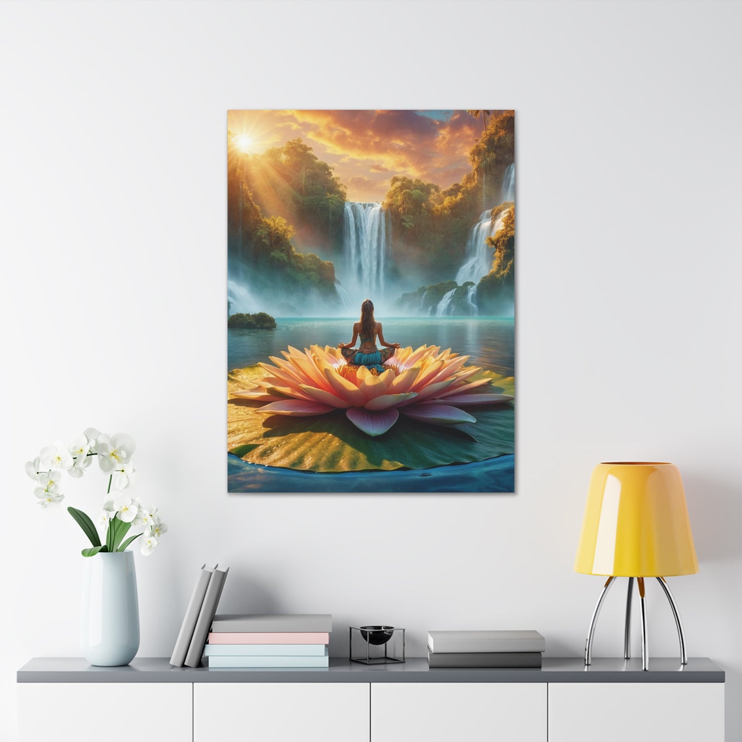 Blissful Lotus Art Canvas Ed. 10