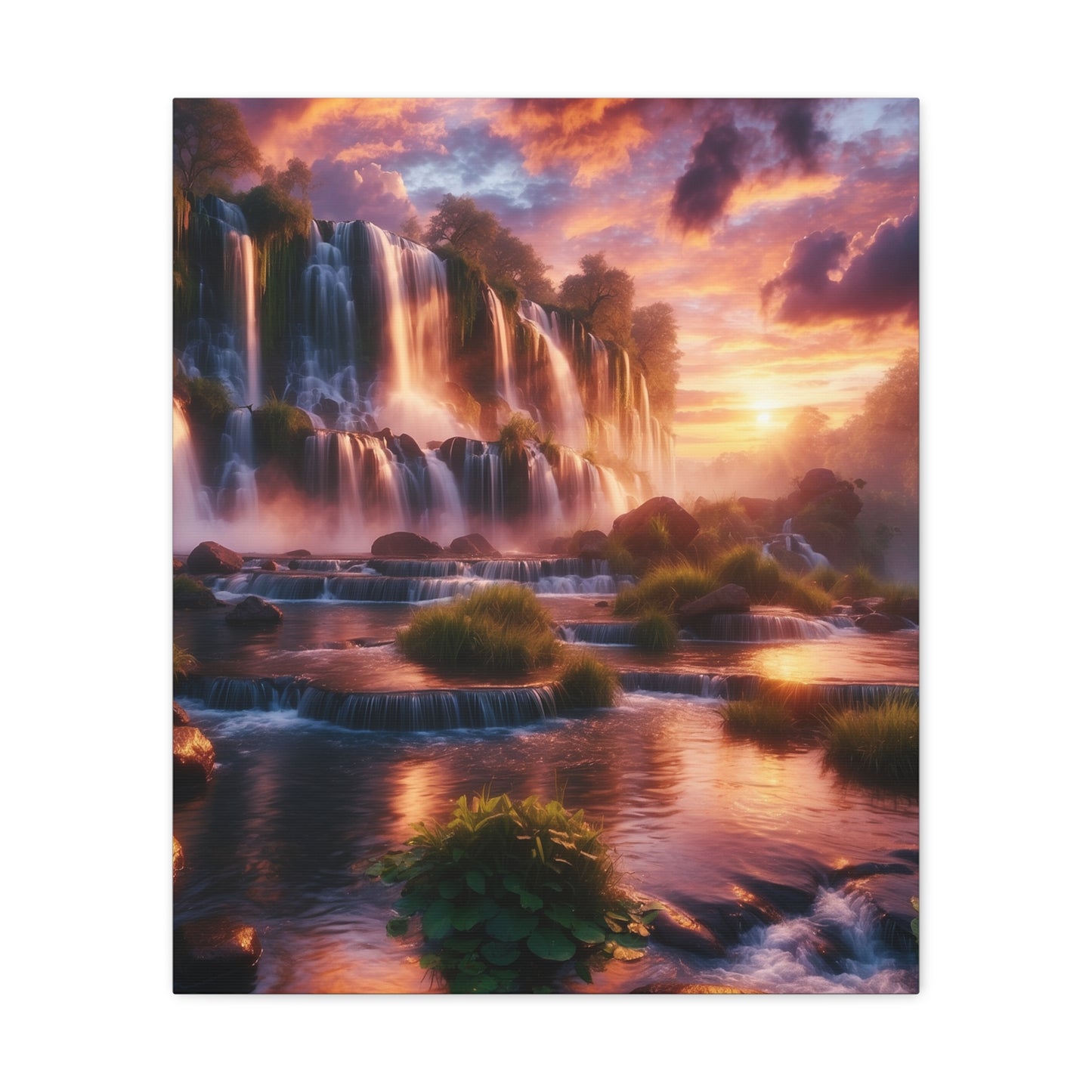 Majestic Waterfalls Art Canvas Ed. 16