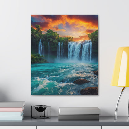 Majestic Waterfalls Art Canvas Ed. 44