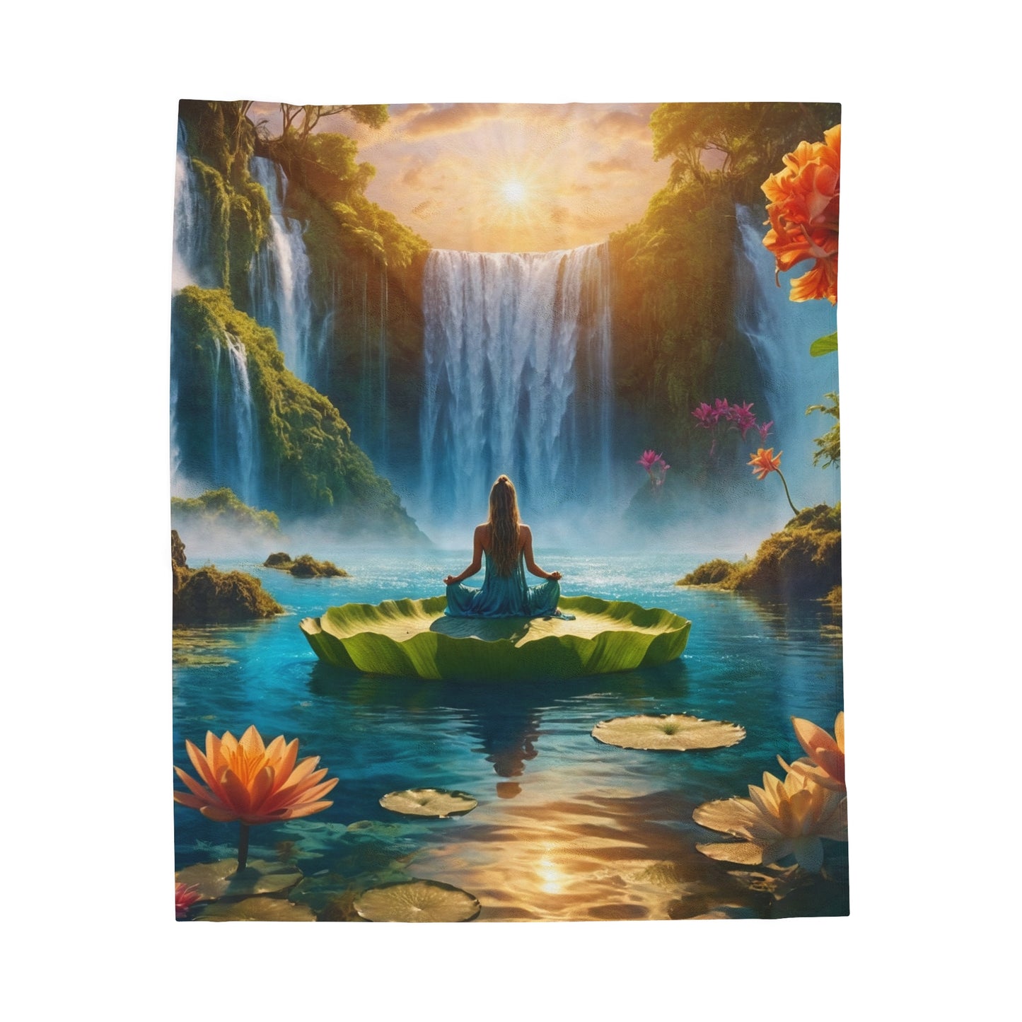 Blissful Lotus Ed. 14 | Velveteen Plush Blanket