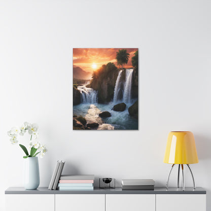 Majestic Waterfalls Art Canvas Ed. 27