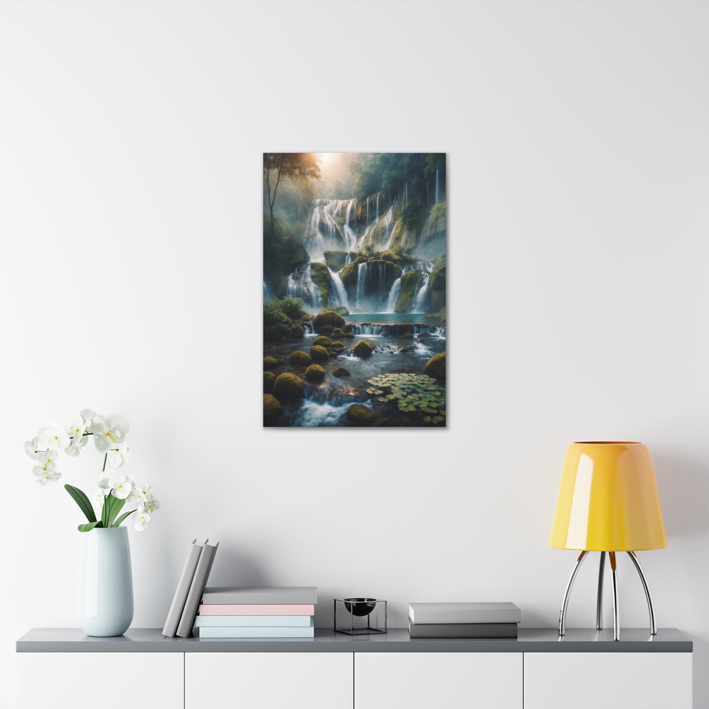 Majestic Waterfalls Art Canvas Ed. 14