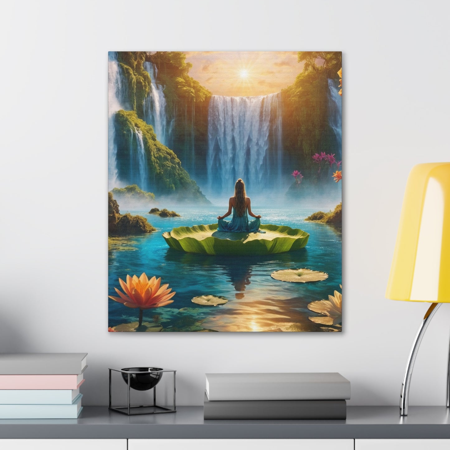 Blissful Lotus Art Canvas Ed. 14