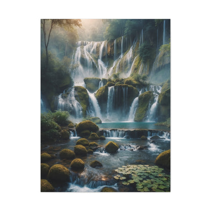 Majestic Waterfalls Art Canvas Ed. 14