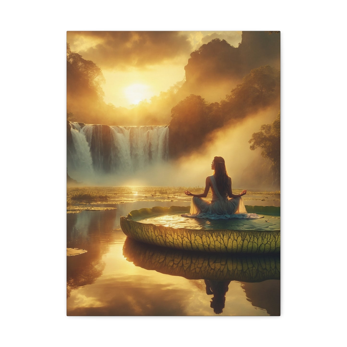 Blissful Lotus Art Canvas Ed. 7