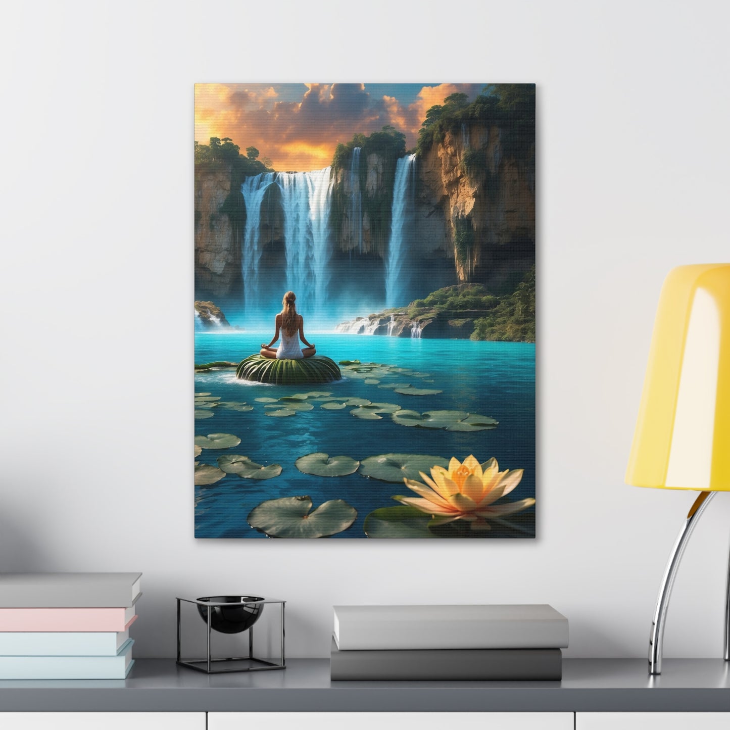 Blissful Lotus Art Canvas Ed. 19