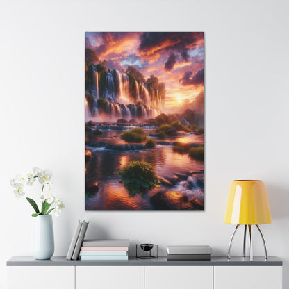 Majestic Waterfalls Art Canvas Ed. 16