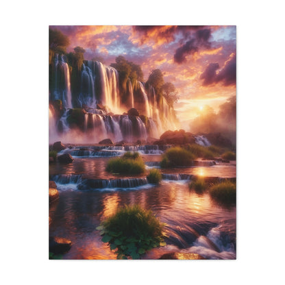 Majestic Waterfalls Art Canvas Ed. 17