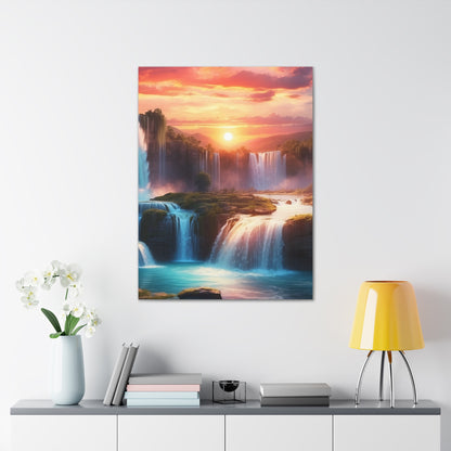 Majestic Waterfalls Art Canvas Ed. 26