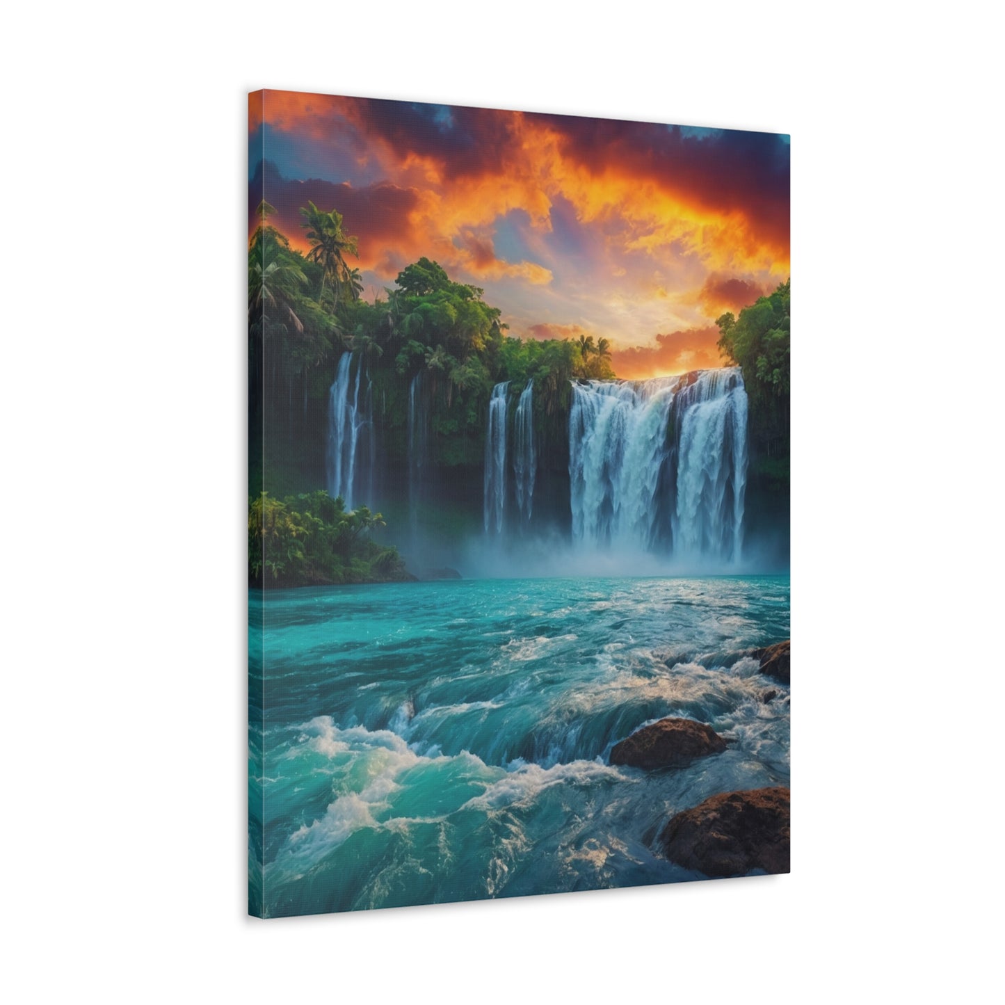 Majestic Waterfalls Art Canvas Ed. 44