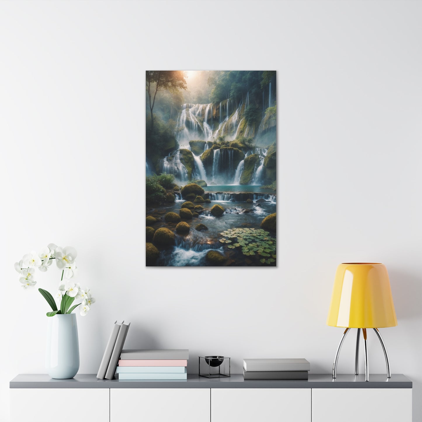 Majestic Waterfalls Art Canvas Ed. 14