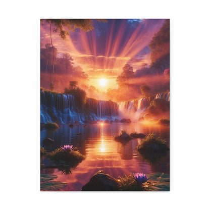 Majestic Waterfalls Art Canvas Ed. 23