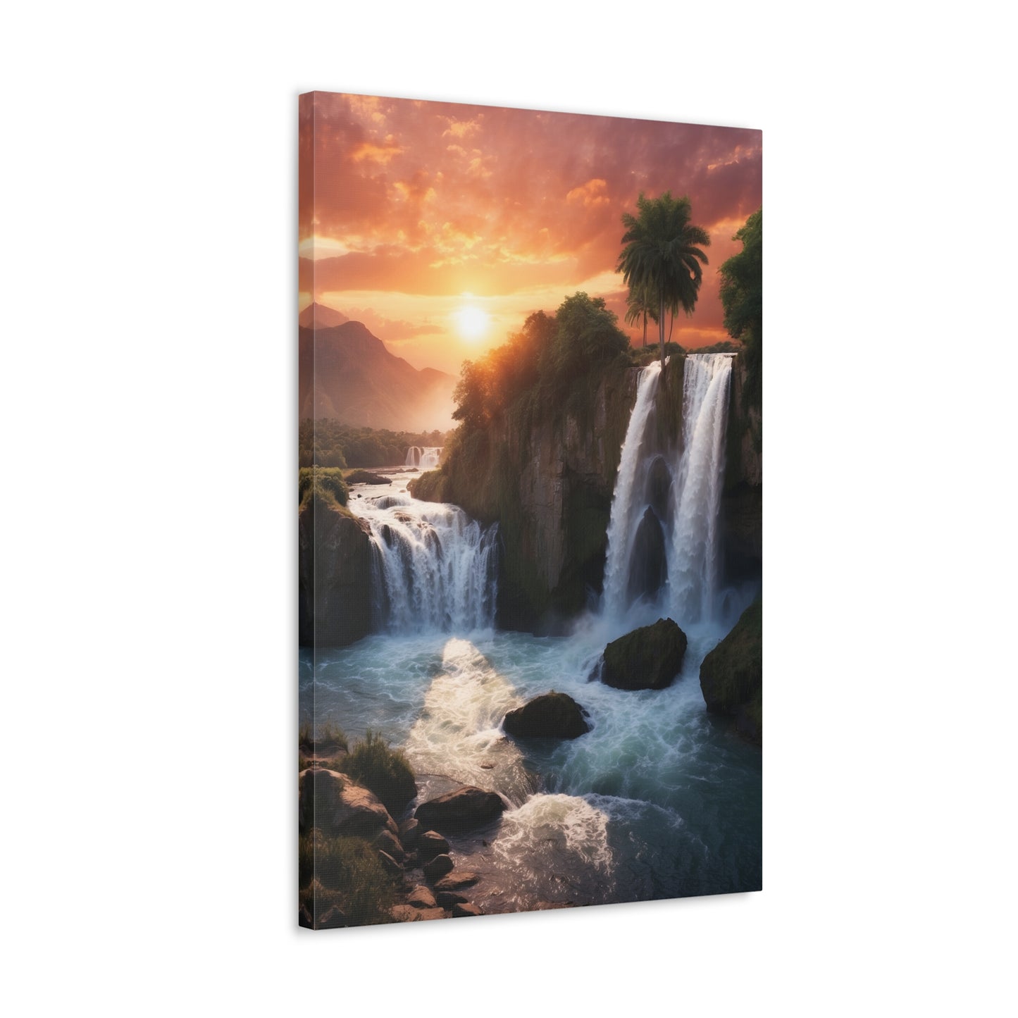 Majestic Waterfalls Art Canvas Ed. 27