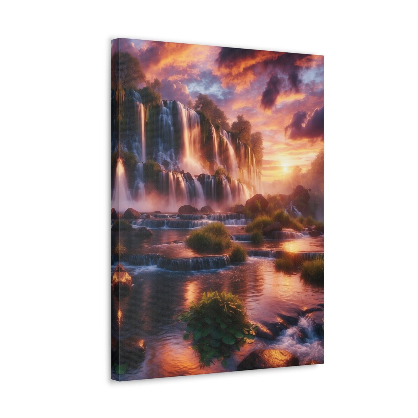 Majestic Waterfalls Art Canvas Ed. 16