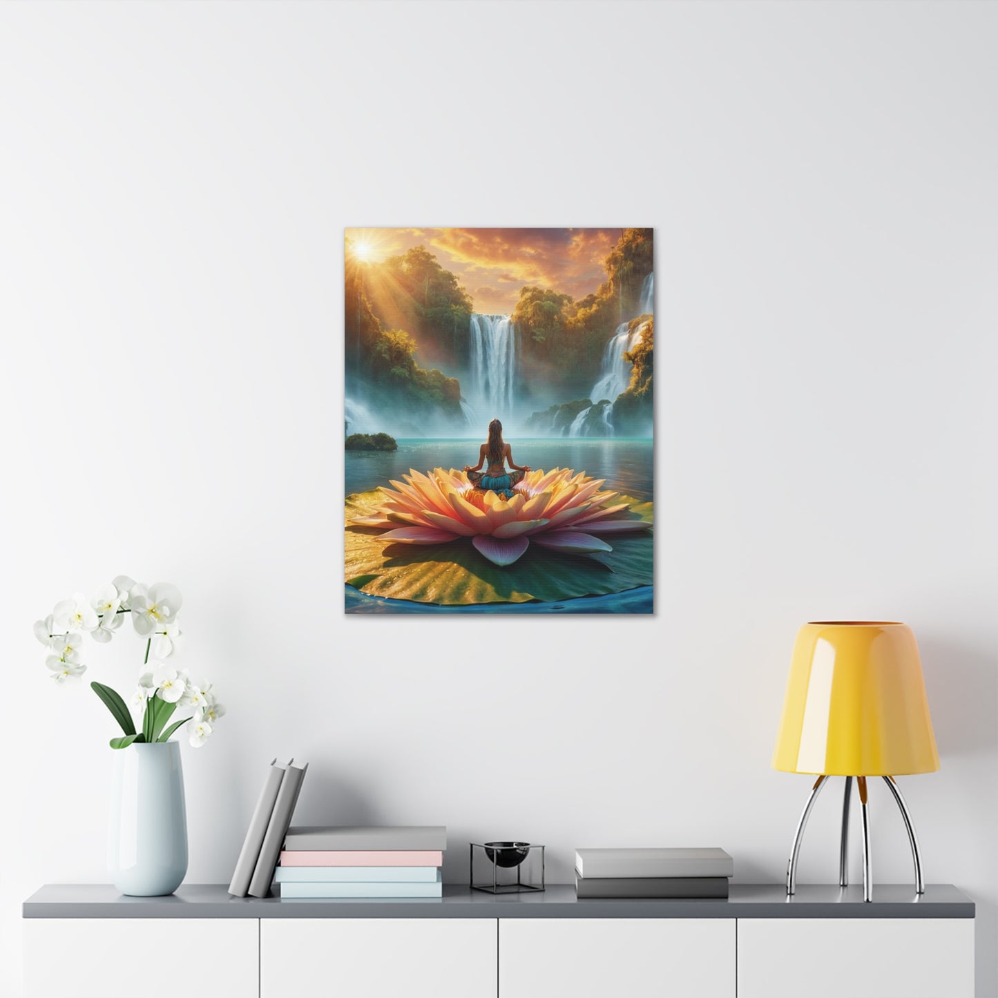 Blissful Lotus Art Canvas Ed. 10