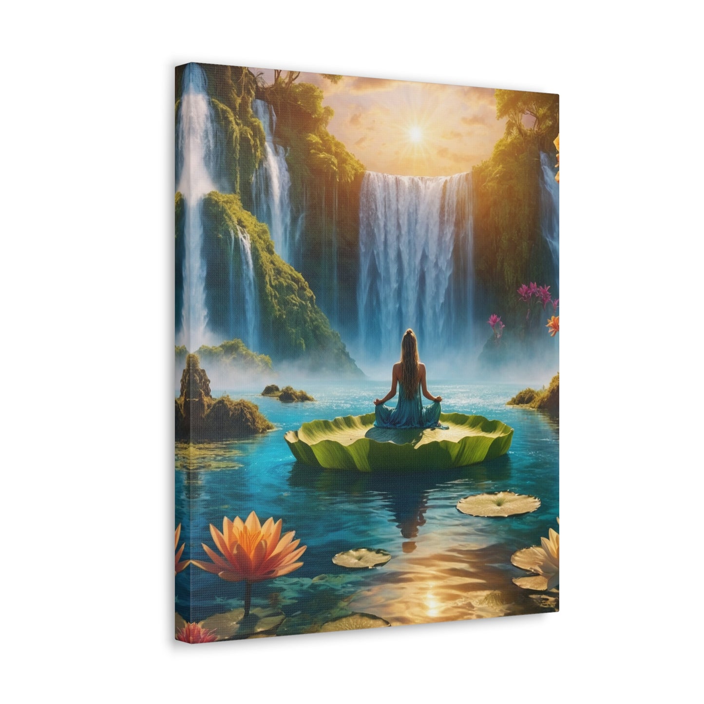 Blissful Lotus Art Canvas Ed. 14