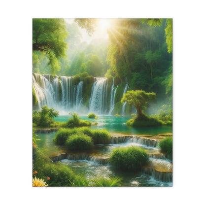 Majestic Waterfalls Art Canvas Ed. 4