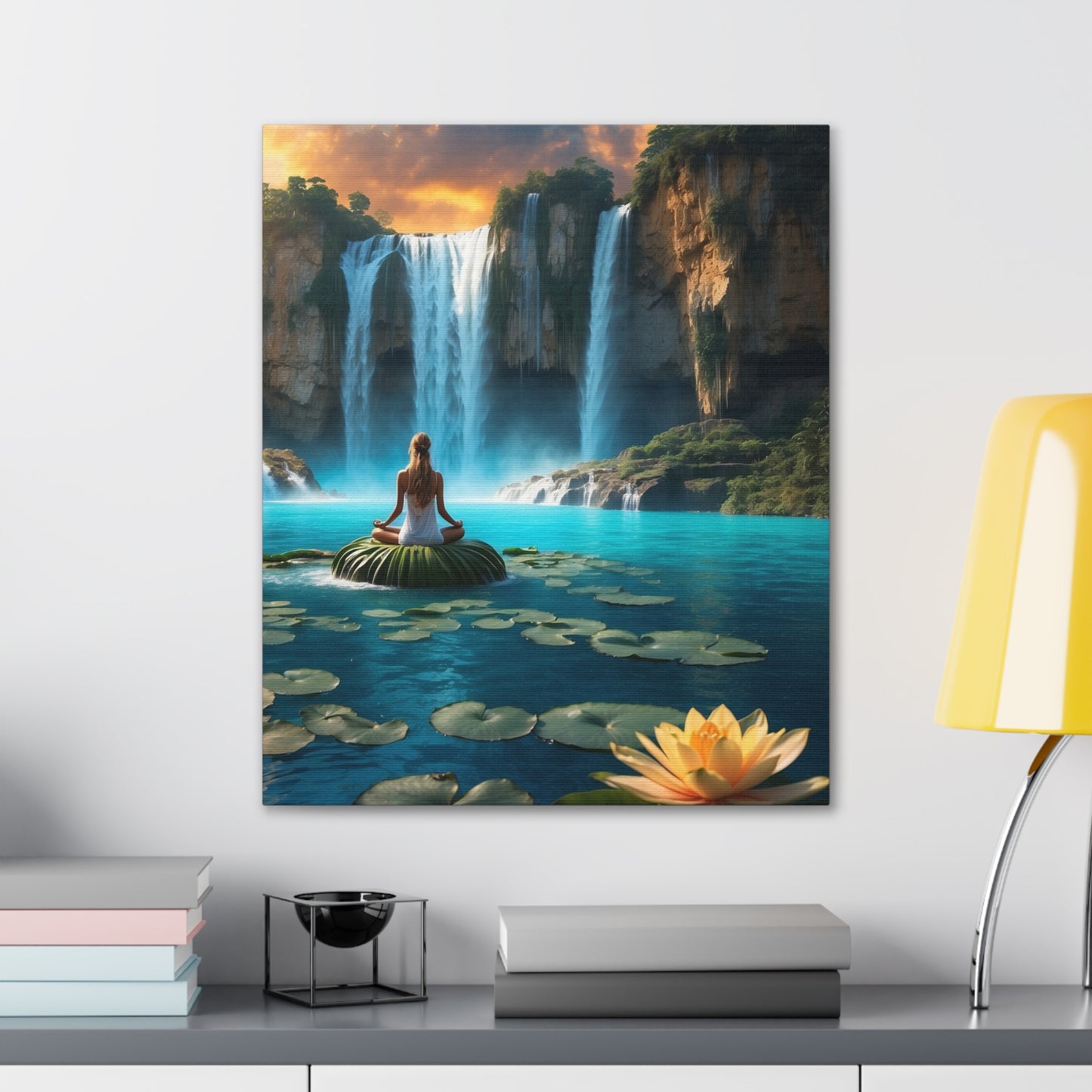 Blissful Lotus Art Canvas Ed. 19