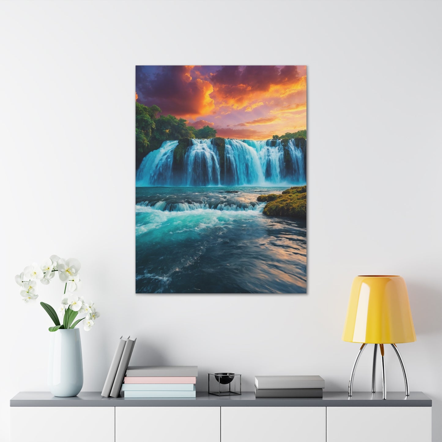 Majestic Waterfalls Art Canvas Ed. 46