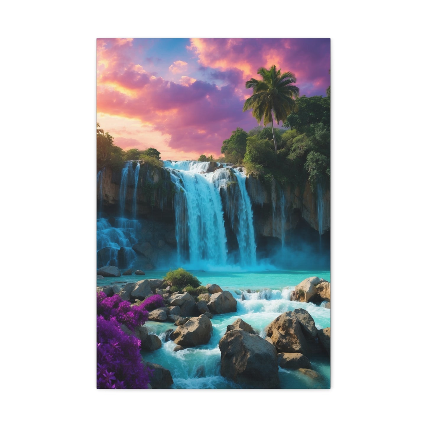 Majestic Waterfalls Art Canvas Ed. 34