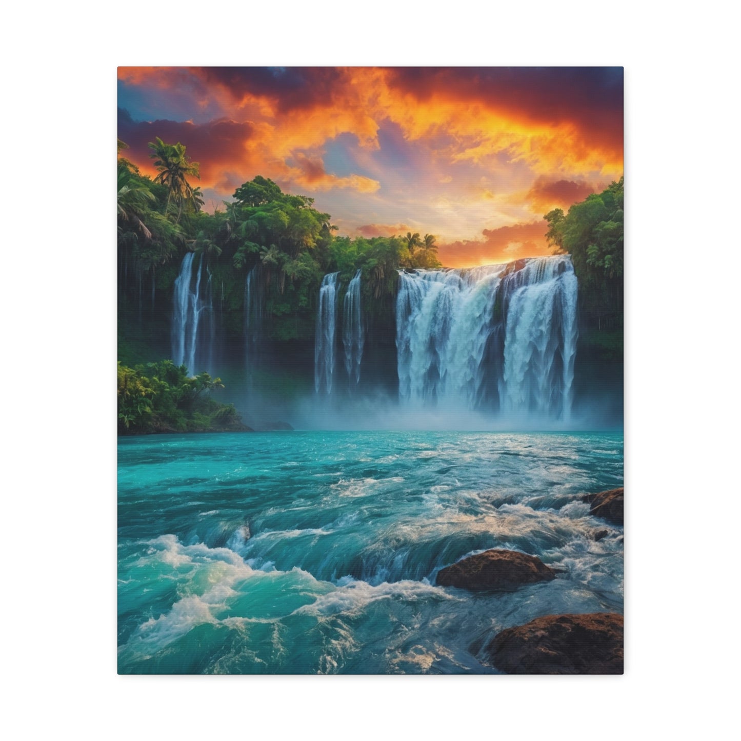 Majestic Waterfalls Art Canvas Ed. 44