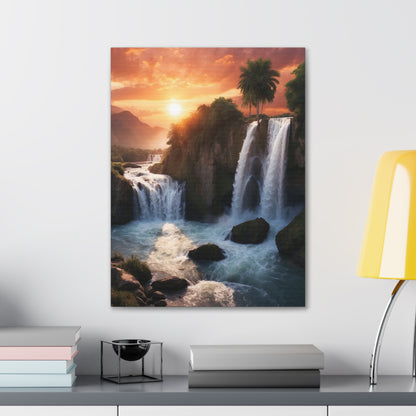 Majestic Waterfalls Art Canvas Ed. 27