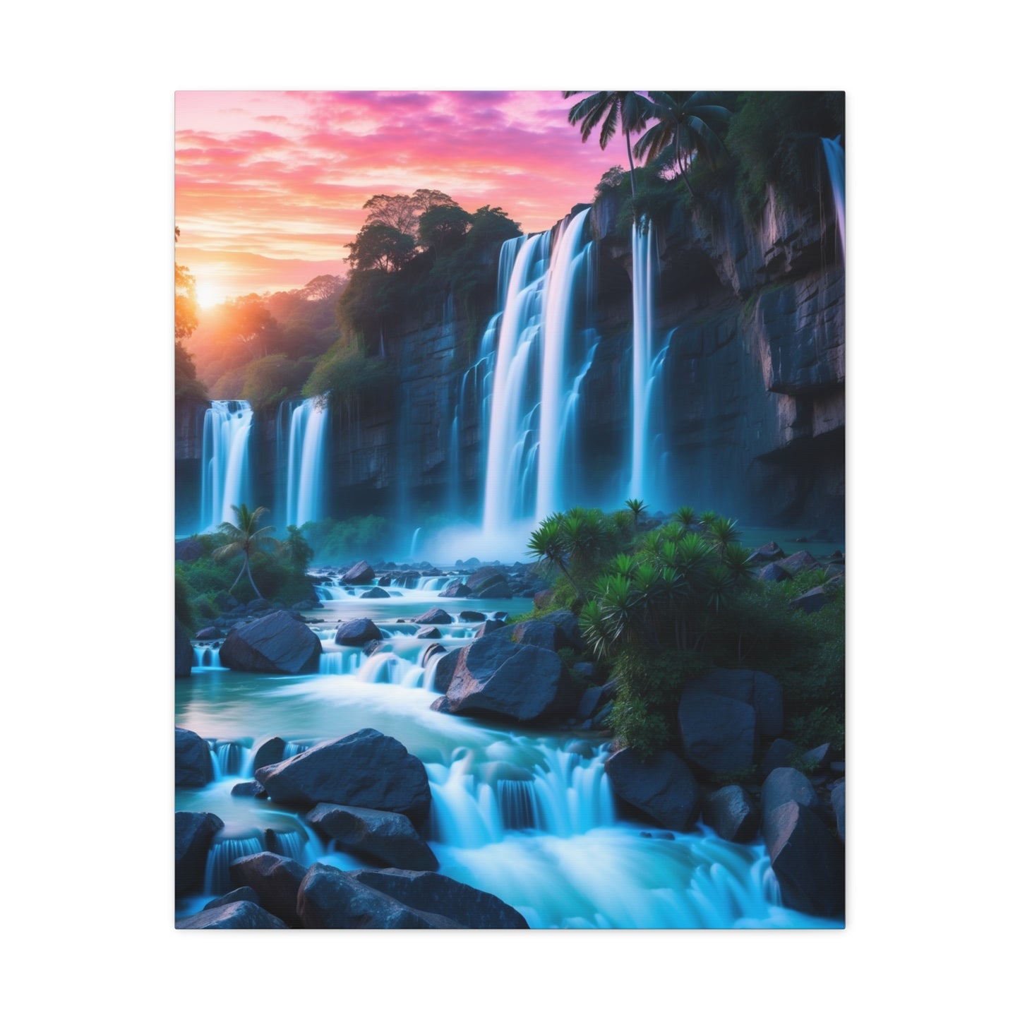 Majestic Waterfalls Art Canvas Ed. 37