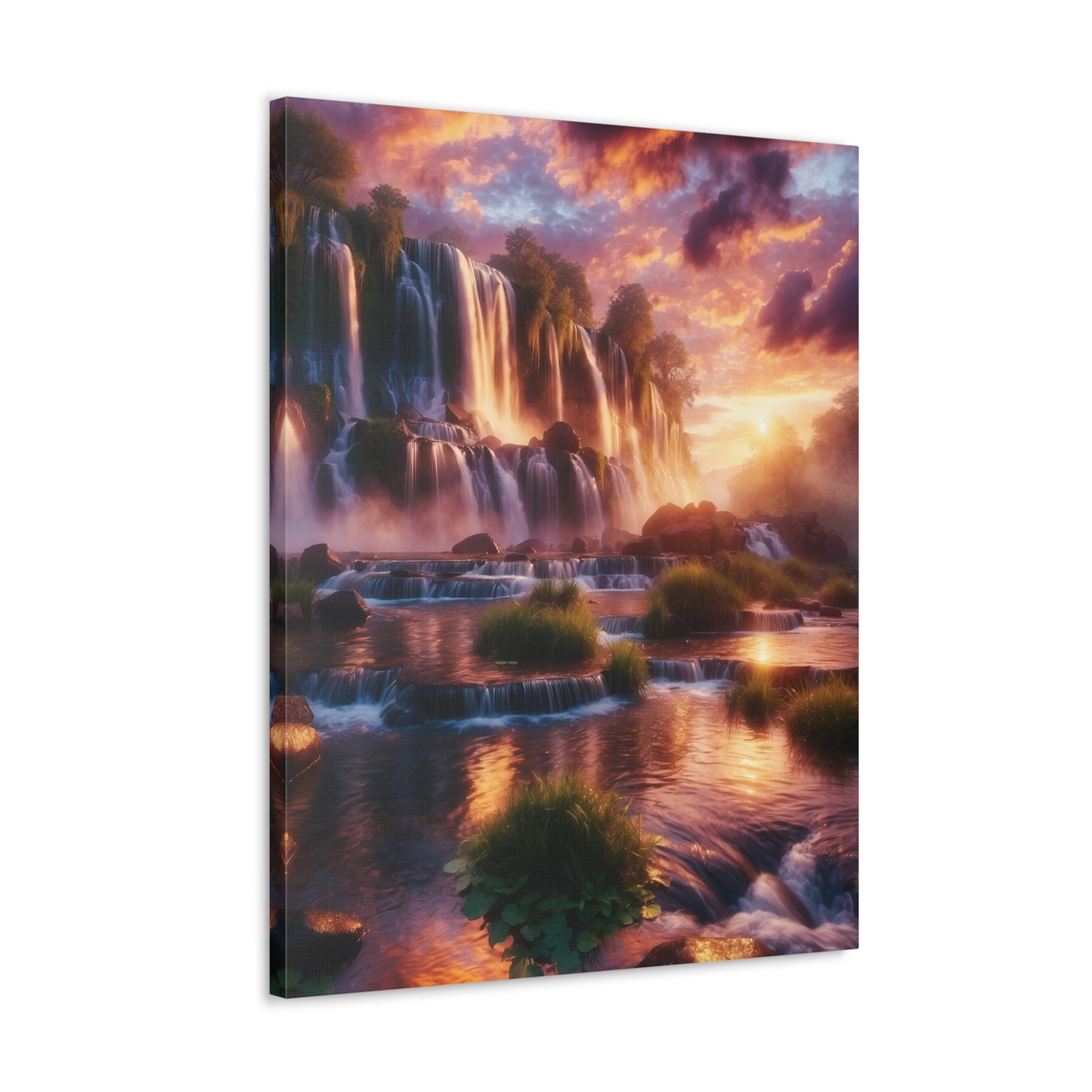 Majestic Waterfalls Art Canvas Ed. 17