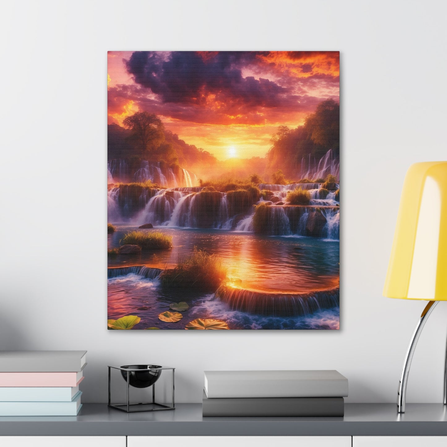 Majestic Waterfalls Art Canvas Ed. 18