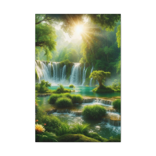 Majestic Waterfalls Art Canvas Ed. 4