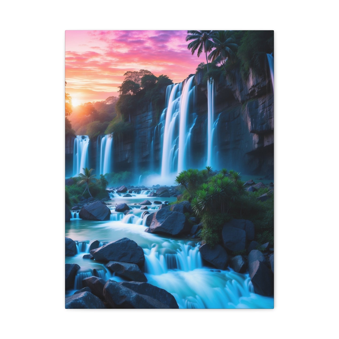 Majestic Waterfalls Art Canvas Ed. 37