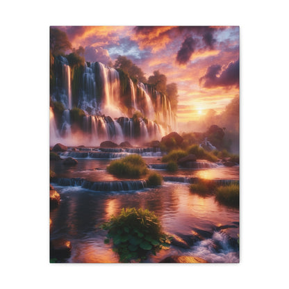 Majestic Waterfalls Art Canvas Ed. 16