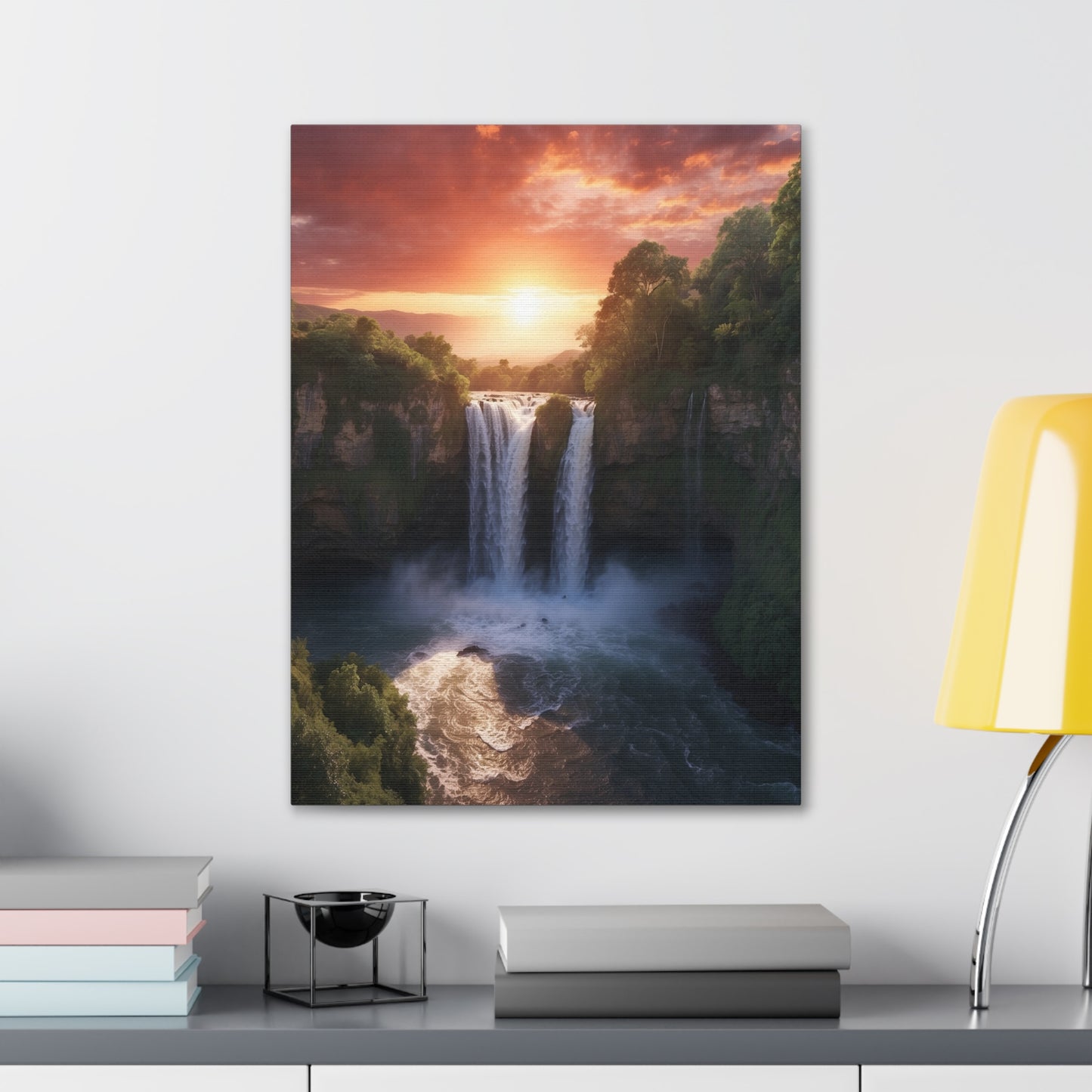 Majestic Waterfalls Art Canvas Ed. 28