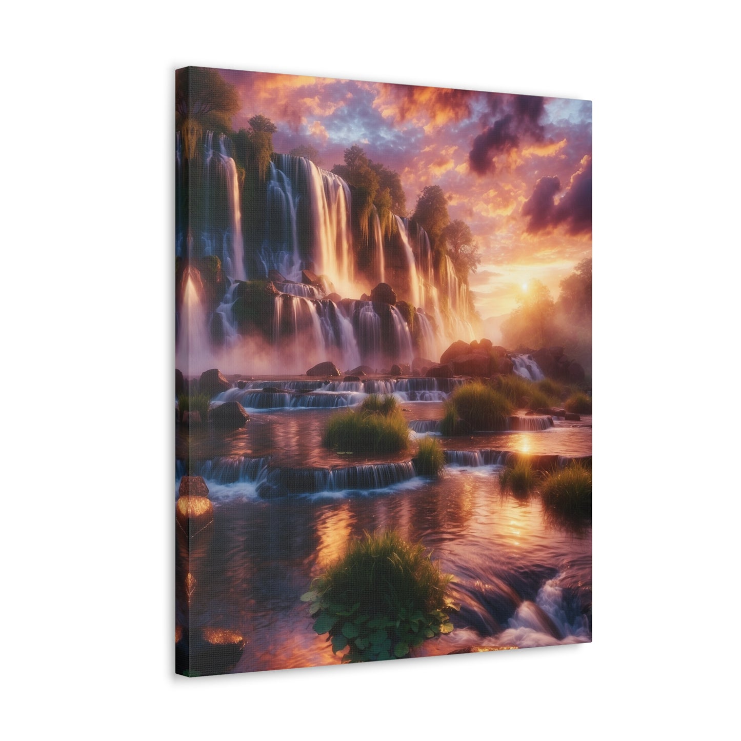 Majestic Waterfalls Art Canvas Ed. 17