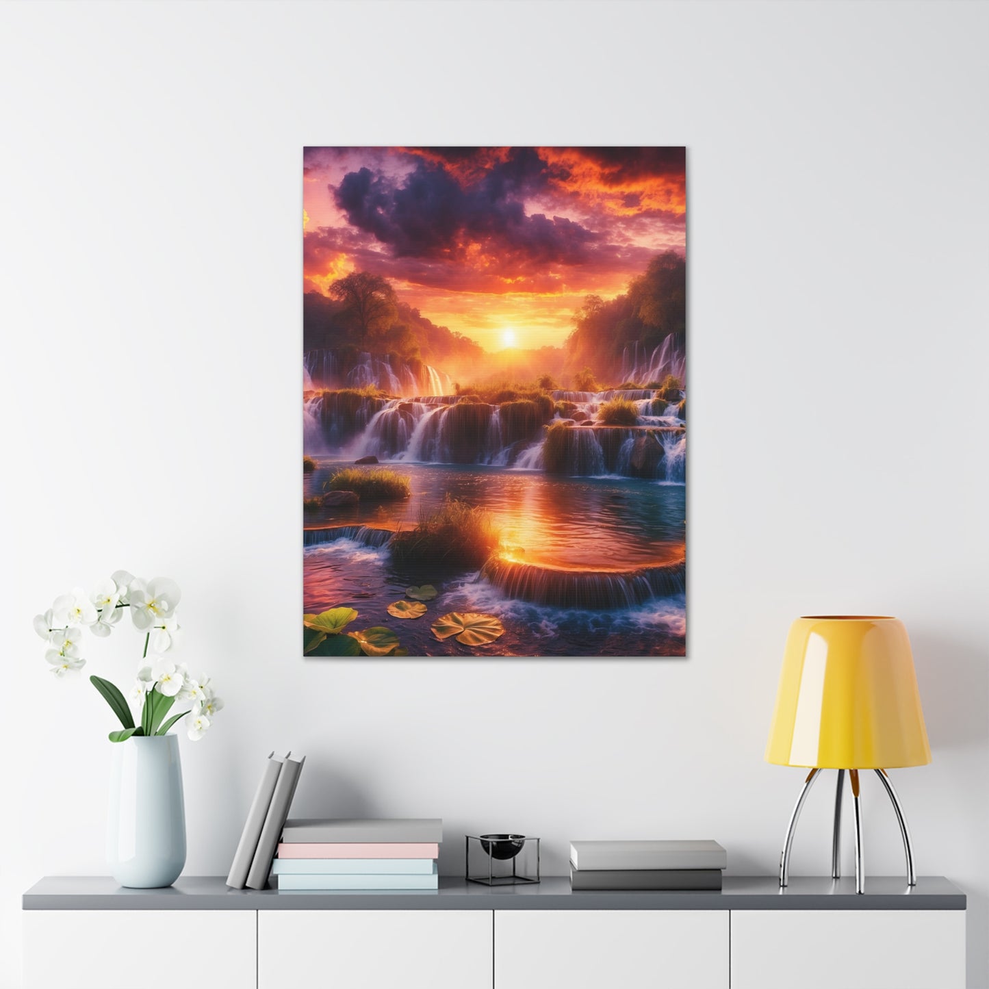 Majestic Waterfalls Art Canvas Ed. 18