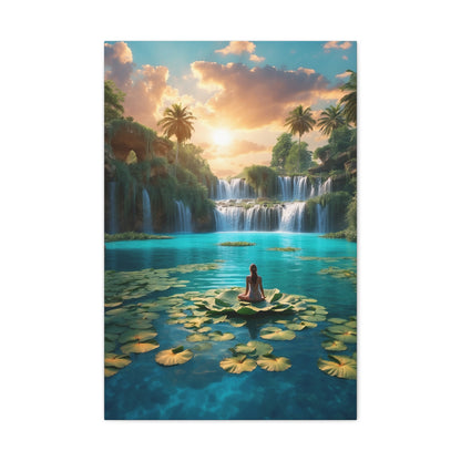 Blissful Lotus Art Canvas Ed. 1