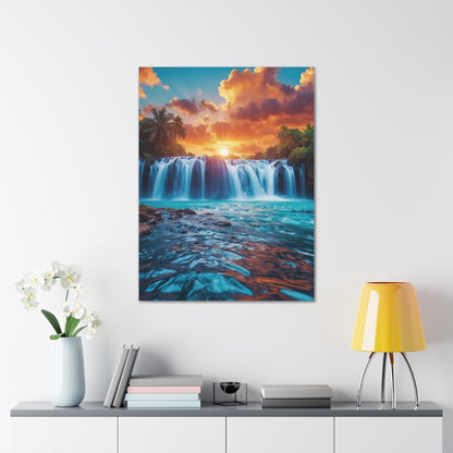 Majestic Waterfalls Art Canvas Ed. 43