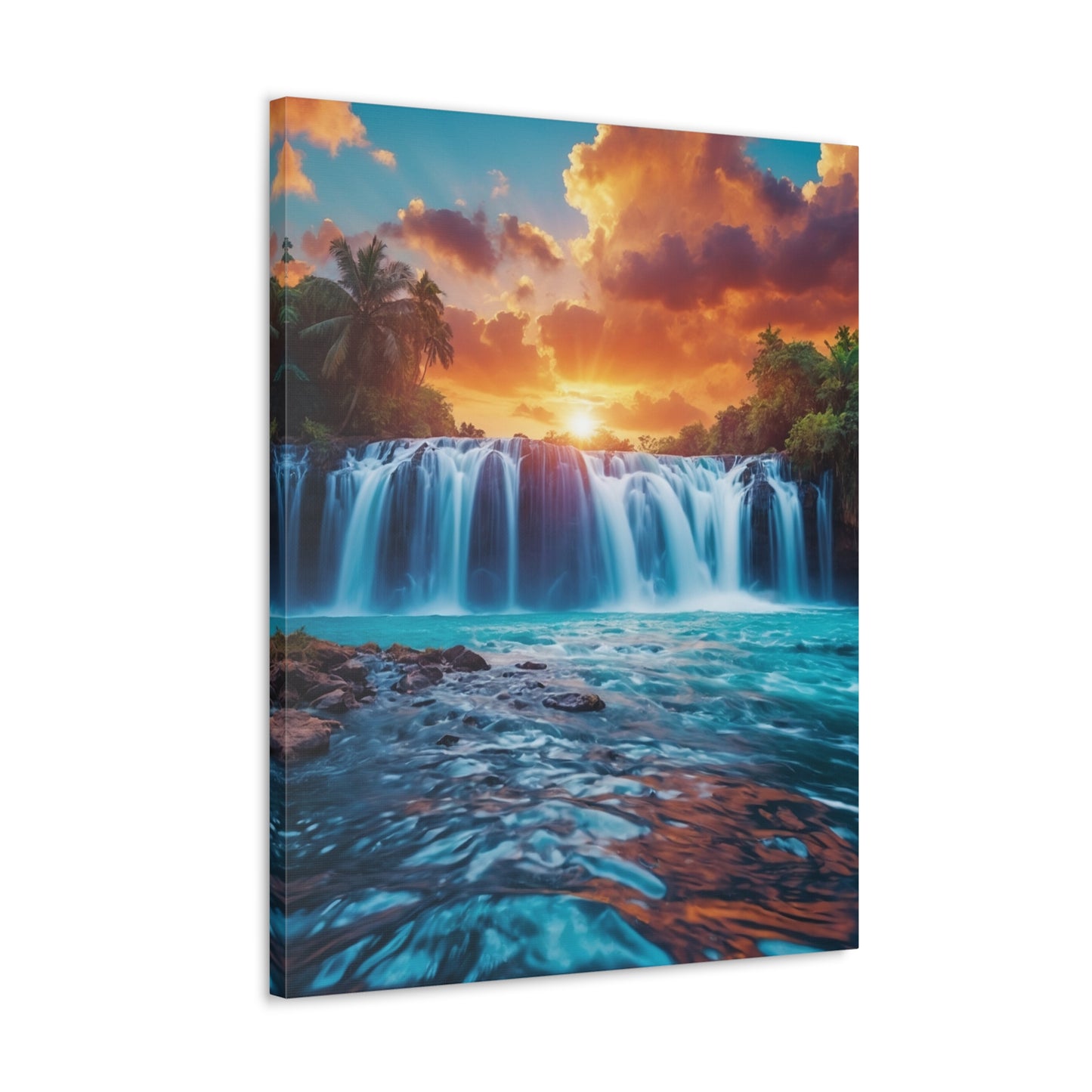 Majestic Waterfalls Art Canvas Ed. 43