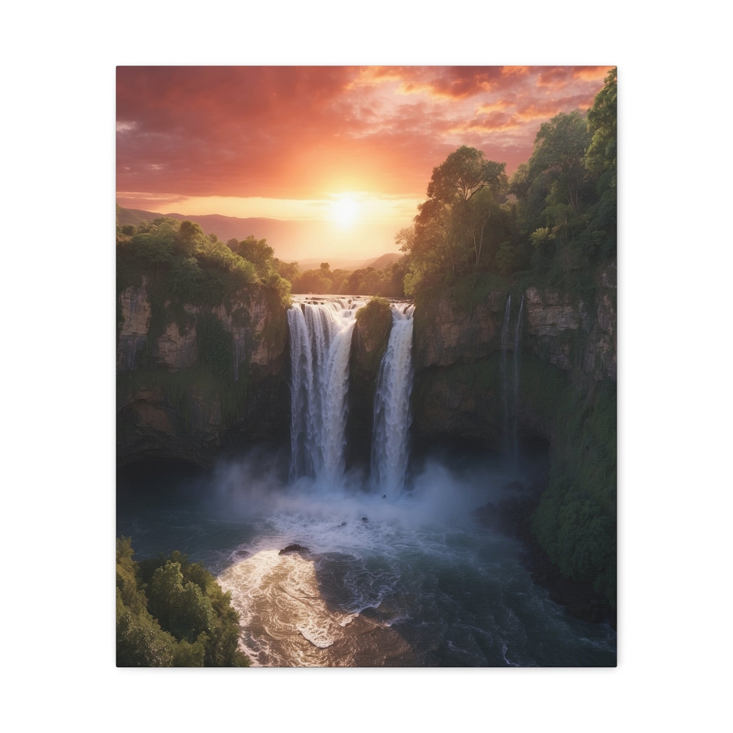 Majestic Waterfalls Art Canvas Ed. 28