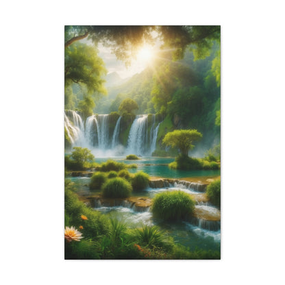 Majestic Waterfalls Art Canvas Ed. 2