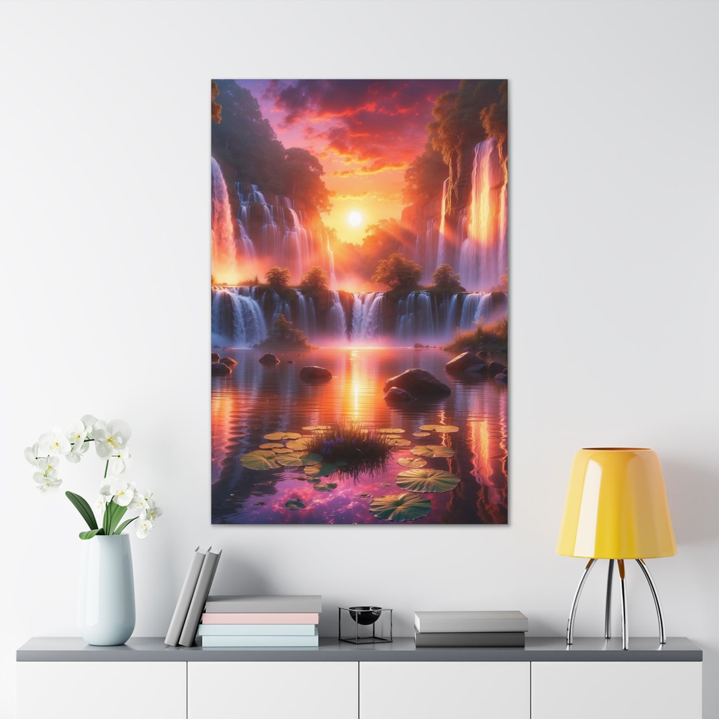 Majestic Waterfalls Art Canvas Ed. 22