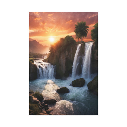 Majestic Waterfalls Art Canvas Ed. 27