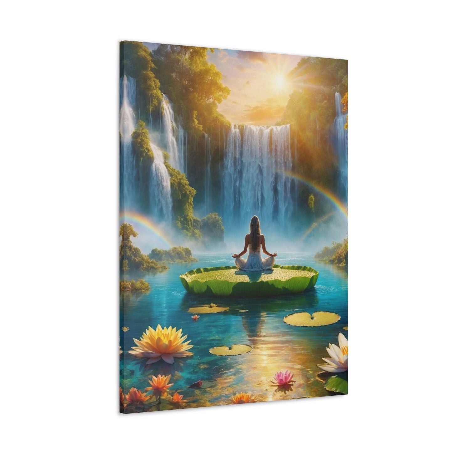 Blissful Lotus Art Canvas Ed. 18