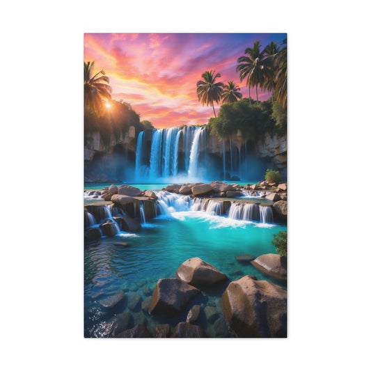 Majestic Waterfalls Art Canvas Ed. 35